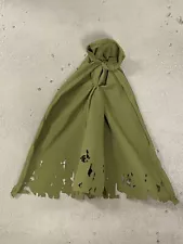 SU-EZHC-DGN: 1/12 wired battle damaged Hooded cape for 6" figure, Military Green