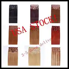 USA STOCK! Double Drawn Remy Hair Clip in Extensions 10pcs 120g-240g