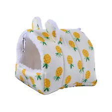 Cute Colorful Hamster Nest Secure Cozy Semi-enclosed with Cartoon Print Hanging