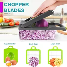 14 In 1 Fruit Vegetable Slicer Cutter Food Onion Veggie Dicer Chopper Kitchen