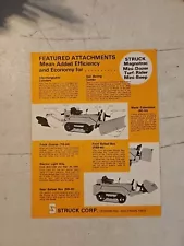 Vintage STRUCK Mini Dozer Crawler Tractor KIT Brochure Spec Sheet