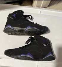 Nike Air Jordan 7 Ray Allen PE 2019 Size 9.5 Used 304775-053 Black Purple