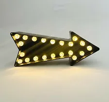 Black Marquee 3D Light Arrow Sign 11x4.5 inch, Battery Operated,2.5inch thick