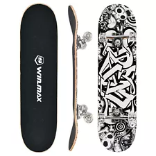 Complete Skateboard for Beginners 7 Layers Maple Double Kick Deck - US Shipping