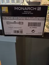 New Nikon Monarch 5 Rifle Scope2-10 x 42 ED Matte Advanced BDC