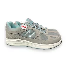 New Balance Womens 877 V1 Walking Shoe Size 8.5 2E Wide Grey & Teal New In Box