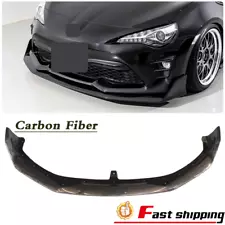 For 2017-2021 Toyota FT86 GT86 FRS ZN6 Carbon Fiber Black Front Bumper Lip 17-21 (For: Toyota 86)