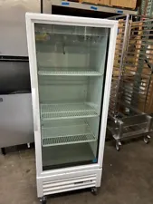 1 Glass Door Refrigerator True On Wheels NSF Cooler Reach In Display #8516