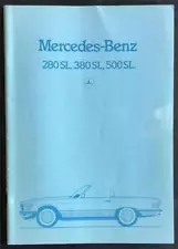 MERCEDES BENZ 280SL 380SL 500SL Car Sales Brochure SEP 1982 #WAM 6701