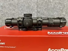 Trijicon Accupower 1-8x FFP Rifle Scope LPVO Green Illuminated W/ADM QD Mount