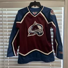 CCM Colorado Avalanche Women’s Small For Her Jersey Embroidered Hockey