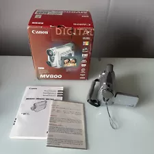 CANON MV800 CAMCORDER BOXED MINI DV DIGITAL TAPE VIDEO CAMERA MV800E