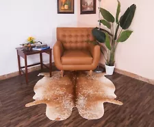 Cowhide Rug Brown & White Cow Skin Real Animal Hide Hair on Cow Leather Rug Sale