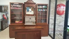 1920s Combination Soda Fountain with Bar and Side Displays Marble Excellent Cond