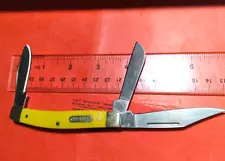 Lot 8OTYCP OLD TIMER SENIOR #8OTYC 3 Blade Yellow Work Knife SALE!