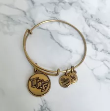 Alex and Ani Gold Charm Bangle with Official UCF College Logo for Grads & Alumni