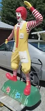 Vintage Original Ronald McDonald Life Size Statue! 70” Tall Fiberglass Figure.