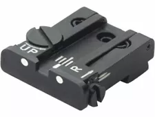 LPA TPU Adjustable Rear Sight for Glock 17-35 Steel White Dot TPU32GL30