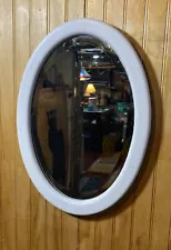 ANTIQUE OVAL BEVELED MIRROR 20” X 14”