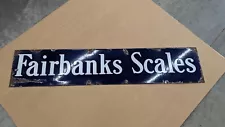 Vintage Single Sided Fairbanks Scales porcelain metal Advertising Cobalt Store