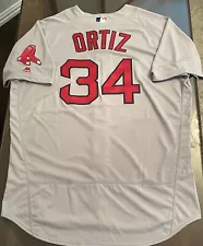 David Ortiz #34 Boston Red Sox Authentic On-Field Majestic Away Jersey 52/2XL