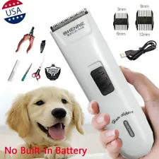 Plug In Use Pet Dog Cat Clipper Grooming Hair Trimmer Groomer Shaver Razor Quiet