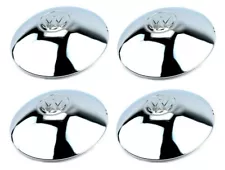 Set of 4 Chromed Hubcap EARLY VW Beetle Bus Bug Ghia Thing Half Moon Domed 5-Lug