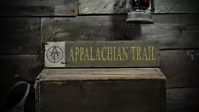 Distressed Appalachian Trail Sign - Rustic Hand Made Vintage Wooden