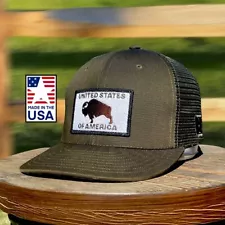 American Bison Custom Ball Cap - Buffalo Mesh Back Snapback - Made in USA