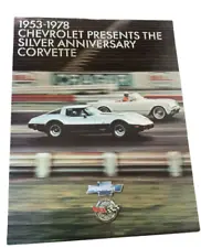 Chevrolet Corvette Advertisement Sales Brochure 1953-1978 Silver Anniversary Vtg