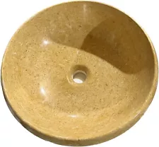 16" Inca Gold Marble Bathroom Vessel Sink AS-IS Blowout Sale sink# 403