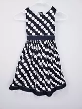 Youngland Dress 6X Black White Polka Dots Party Sleeveless Girl CLEARANCE SALE