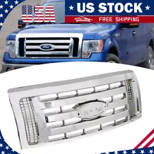 Chrome Upper Front Grille Grill For 2009-2012 2013 2014 Ford F-150 F150 XLT