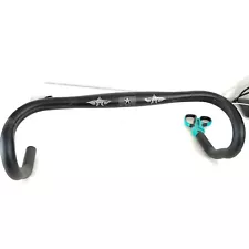 Airborne Butted Aluminum Anatomic Bend Black Road Bike Drop Handlebars 44cm/31.8