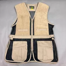 Cabelas Shooting Vest Mens Large Brown Skeet Sporting Clays Range Wobble Trap