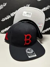 NWT '47 Brand Boston Red Sox Retro Logo Side Patch Navy Blue Mens Snapback Hat