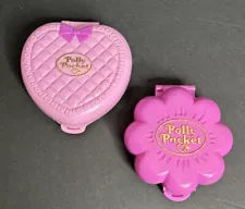 2 Bluebird Polly Pocket Compacts 1994 Perfect Playroom 1990 Garden Surprise READ