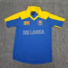 Sri Lanka Cricket Team Shirt Mens SMALL Blue Polo T Shirt short sleeve Size S