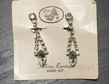 Juliana Vintage Clip Earrings ON ORIGINAL CARD - RARE