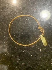 UNISEX 7" Gold Bracelet NEW