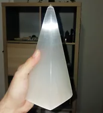 Large Selenite Pyramid Natural Selenite Crystal Tower Selenite Point Flashy 2 Lb