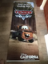 Disney California Adventure Cars Land Promotion Sales Vinyl Sign 7' H x 31.5" W