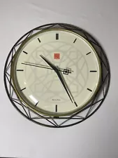 Bulova Luxfer Prism Clock Frank Lloyd Wright Edition 14.75 Diameter