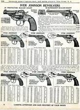 1939 Print Ad of Iver Johnson Protector, Supershot Sealed Eight, Safety Revolver