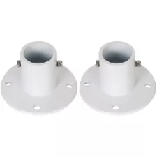 For Inground Swimming Pool Slide Aluminum Silde Deck Flanges w/ Flange Bolt 2Pcs