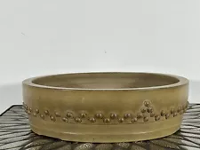 Preowned Japanese Tokoname Drum Style Bonsai Pot by Iotutouen - 10.25” By 3”