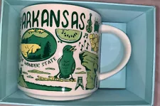 Starbucks Been There Across The Globe Arkansas State 14 Oz. Mug Coffee Cup New