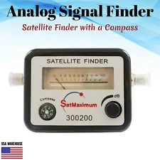 Satellite Signal Finder - Analog Dish DirectTV Strength Meter Buzzer Compass FTA