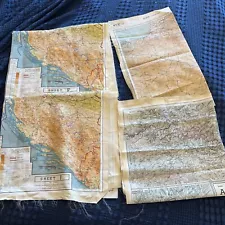 4 Original WWII Silk Escape Maps - WW2 France Germany Belgium Holland Spain WW2