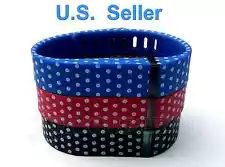 3 Large POLKA DOTS Design Bands for FitBit FLEX Wristband / Bracelet Tracker